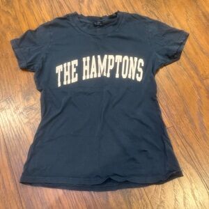 SOLD Brandy Melville Navy Blue 'The Hamptons' T-Shirt